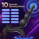 Vibrating Anal Beads Butt Plug for Men and Women - Waterproof Sex Toys with Rechargeable Prostate Massager