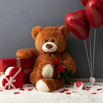 Big Teddy Bear Large Teddy Bear Stuffed Animal Birthday Valentines Day Plush For Kids And Girlfriend 36 Inch Brown