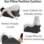 27° Memory Foam Wedge Sex Pillow for Couples, Ergonomic Positioning Support