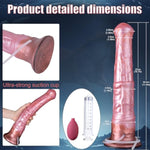 Squirting Horse Monster Dildo - Large Insertion Silicone Dildo With Ejaculation Function, Powerful Suction Cup Base, Unique Large Lumpy Penis For Men And Women