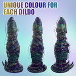 9.84" Huge Thick Monster Dildo Fantasy Anal Sex Toy,Soft Silicone Realistic Animal Dragon Cock Wolf Dog Knot Penis,G Spot Stimulator Clit Prostate Massager Suction Cup Masturbator For Women Men Couple