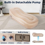 Inflatable Couch Air Sofa Blow Up Lounger With Built-In Pump,Portable Self-Inflating Lounge Chair For Home Camping Traveling Outdoor