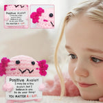 Axolotl Gift Set For Girls - Cute Axolotl-Themed Toy Box With Fluffy Diary, Stickers,Pen, Crocheted Stuffed Animal, Pink Purse, Necklace, Keychain, And More Axolotl Stuff - Birthday Gifts For Kids