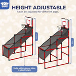 Arcade Basketball Game Set Height Adjustable Easy Set Up With 4 Balls And Hoop Game For Kids 3 To 12 Years Old Indoor Outdoor Sport Play, Air Pump Included, Toys For Boys 5-7 Competition