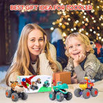 Toy Cars For 1 2 3 Year Old 3 Pack Monster Truck Toys Crocodile Bull Leopard Pull Back Car Big Wheel Animal Toy Trucks For Toddler 1-3 Baby Toys 12 18 Months Boy Girl Toddler Toy For 1 Year Old Gift