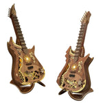 3D Wooden Guitar Mechanical Model Kit for Adults, DIY Gear Puzzle & Craft Set