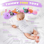 Baby Toys 6-12 Months Music Caterpillar,Stuffed Animals Infant Toys 0-3-6 Months,Baby Sensory Toys Tummy Time With Crinkle Rattle Teething Toys For Boys Girls Gifts Birthday|Lavender Purple