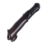 Huge Monster Penis Sleeve Male Penis Extender Sleeve With Cock Ring, Realistic Penis Enlarger Sleeve With 2.75" Extended Solid, Penis Extension Sleeve Adult Sex Toy Men Sex Tools (Black-L)