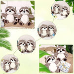 2 Pieces Raccoon Stuffed Animal Small Cute Plush Raccoon Brown Plushie Woodland Toy Soft Animal Doll For Babies Children Kids Girls Boys