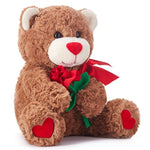 Bear Stuffed Animal Love Plush Toy With Bow For Valentine,Cute 10.6" Soft Plushie Small Toy,Gifts For Girlfriend (Bear)