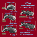 Ht-V4 Chastity Cage For Men | 5 Adjustable Wide Rings & 6 Colors | Beginner-Friendly | Adult Sex Toy With Sizing Guide (Pink With Silver Sparkles, Nub)