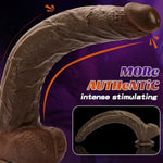 17.7 Inch XXL Black Realistic Monster Dildo for Advanced Men & Women - Extra Long Huge Anal Toy with Suction Cup