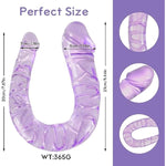 Double-Ended Dildo, Flexible Realistic Jelly Dildos Dong For Anal Play G-Spot Stimulator Sex Toys For Women Lesbians
