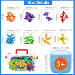 165Pcs Suction Cup Toys Bath Sensory Toys For Kids, Stocking Stuffers Genius Suckers Building Party Favor For 3 4 5 6 Year Old Boy Girl Toddler Travel Fidget Window With Storage