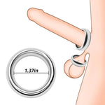 Stainless Steel Male Penis Loop Metal Cock Ring, 4 Size For Choice (1.37'')