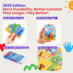 Upgraded Kids Card Games Pack, 6 Decks, Go Fish, Old Maid, Crazy Eights, Memory Match, Slap Jack, War, Playing Cards, Easter Basket Stuffers, Stocking Stuffers