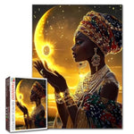 1000 Piece Jigsaw Puzzle of African Queen Painting for Adults