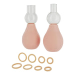 Nipple Enlargement System with Adjustable Rings and Double Bulb Pump