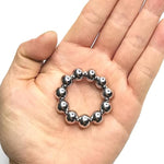 Stainless Steel Cock Ring Beaded Penis Ring Glans Ring Erection Enhancing Orgasm Increase Semen Lock Sex Toys For Men Delay Ejaculation(1.18")