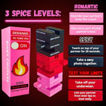 Stacking Tower Game | 54 Spicy & Romantic Dares For Your Partner | Wooden Block Tower Game For Couples | Gifts For Valentine’S, Anniversary, Stocking Stuffer