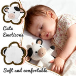 Cute Knitted Cow Stuffed Animals, Baby Crochet Stuffed Animal Soft Cotton Toys. Cute Small Animal Dolls, 10 Inch Cow Plush Toy, Soft Toys For Babies, Boys And Girls Birthday Christmas
