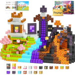 Magnetic Blocks- 100Pcs Mine Magnet World Block Cubes Toys For Kids Ages 4-8 Magnetic Tiles Kids Sensory Birthday Gifts Game Toys For Boys & Girls Ages 3+