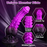 9.7" Tentacle Monster Fantasy Dildo, Huge Silicone Dragon Big Alien Anal Thick Knot Animal Creature Xl Horse Dildo With Strong Suction Cup, Adult Sex Toys For Gay Men Women