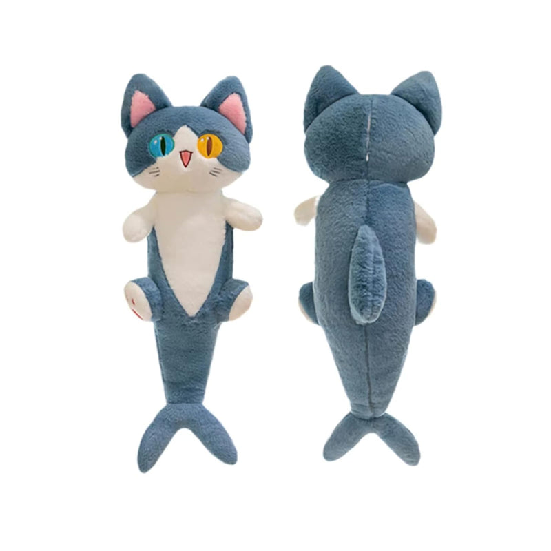 Cute Plush Shark Cat Toy, Cartoon Soft Stuffed Pillow Long Throw Sleeping P