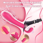 Double-Ended Strapless G Spot Vibrator for Female Couples - 10 Modes and Remote Control