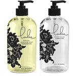 Lulu Geranium Massage Oil With Jojoba And Essential Oils 16Oz & Personal Lubricant. Natural Water-Based 16 Oz