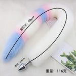 32In/80Cm Overlength Metal Lengthen Fox Tail Anal Plug. Cosplay Soft G-Spot Vagina Stimulator Training Thrusting Orgasm Tease Masturbator Sex Toy For Women Female Men Male Unisex