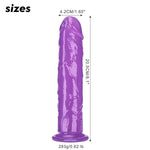 Big Realistic Dildo With Powerful Suction Cups, Soft Lifelike Beginner Sex Toy For Female/Male/Gay, Female (Purple, Xl)