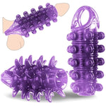 Penis Rings Sleeve Cock Ring Cock Sleeve Delay Ejaculation Stronger Erection Enhancement Adult Sex Toys For Men Penis Pump Extender Girth Extension Enhance Partner Experience-Purple