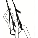 Door-Mounted Couples' Fitness Swing With Adjustable Support Straps - Ergonomic Design For Bedroom Exercise & Intimate Workouts - Soft Cushioned Seat Home Gym Accessory