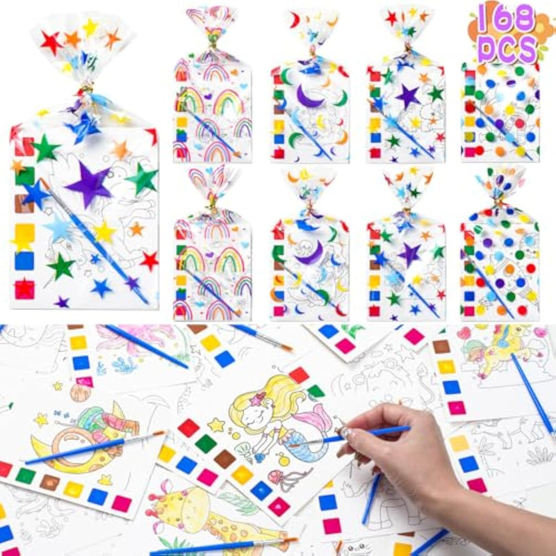 Watercolor Painting Book Party Favors for Kids Ages 4-8, Perfect for Birthday Gifts and Goodie Bags