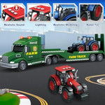 Toddler Boy Toys, Extra Large Farm Truck With Tractors, 3 In 1 Vehicle Car Truck Toys With Lights Sounds, 3 4 5 6 7 Year Old Boy 25" Car Birthday Gifts
