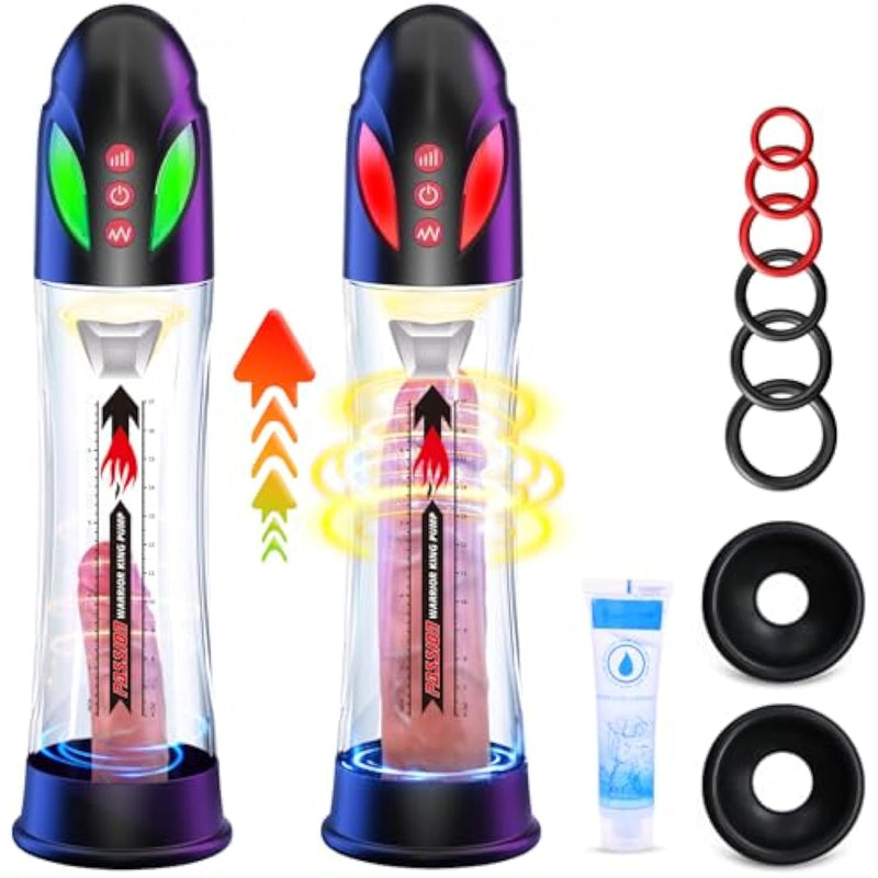 Penis Pump Male Sex Toys - Electric Penis Enlarge Vacuum Pump With 3 Suction Intensities, Automatic Male Masturbator Pocket Pussy With 6 Penis Rings, Ipx7 Waterproof Adult Sex Toys For Men Erection