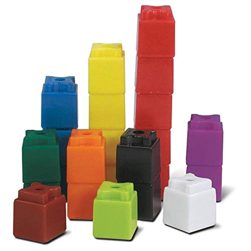 hand2mind Interlocking UniLink Math Linking Cubes, Plastic Cubes, Color Sor