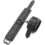 Handcuffs Pu Leather Bondage Restraints Sex Toys Adult Lace Pattern