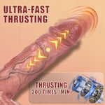 Thrusting Dildo Vibrator For Women - 9 Inch Realistic Suction Cup Dildos, Rapid Thrusting Dildo With 3 Thrust Speeds & 5 Vibration Modes, Silicone Dildo With Remote Control For Men, Adult Sex Toys