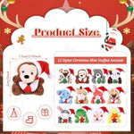 12 Pcs Mini Christmas Stuffed Animal Plush Toys Plush Keychain With Santa Hat Tiny Xmas Doll Ornaments Christmas Tree Decor For Party Favors Classroom Prize Stocking Fillers