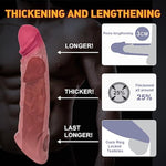 Penis Sleeve Cock Sleeve - Ultra Realistic Penis Sleeve Sex Toys,Reusable Penis Sleeve Cock Ring Extender,Mens Sex Toys Silicone Cock Sleeve,Sex Toys Men Adult Sex Toys For Men Couples