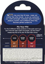 MyONE Custom Fit Larger Sized Condom Sampler | Tailored Width & Length | Max Pleasure | Triple Tested Softer Latex | Lubricated | Nontoxic, Vegan, Non-GMO | Features 3 Large Sizes to Try