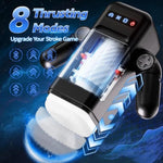 Men's Sex Toy with 10 Vibrating & 8 Thrusting Modes, Heating Function, and Phone Holder for Hands-Free Operation