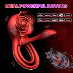 Vibrating Cock Ring Rose Sex Toys For Men, 4 In 1 Penis Ring Vibrator With Remote Control, Clitoral Stimulator With 10 Vibration Modes For Women, Couples Vibrator For Adult Sex Toys & Games