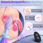 Anal Plug 360° Rotation Vibrating Butt Plug Anal Sex Toys, Adult Sex Toy With Light Up & 10 Vibrating Rotation, Remote Control Vibrator Monster Anal Toys Prostate Massager Sex Toy For Men Couples