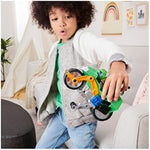 Paw Patrol, Moto Pups Rocky’s Deluxe Pull Back Motorcycle Vehicle with Wheelie Feature and Toy Figure