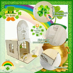 St. Patrick's Day Leprechaun Trap Kit for Kids - Wood DIY Catch a Leprechaun Kit