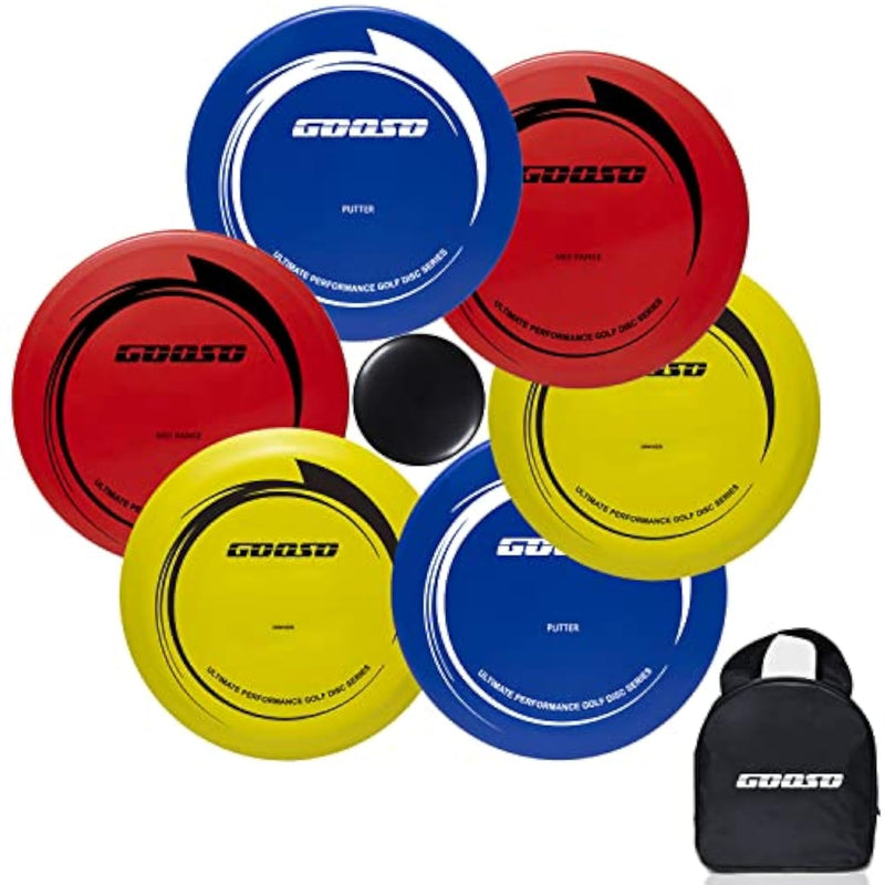Complete Disc Golf Set with Driver, Mid-Range, Putter & Carry Bag