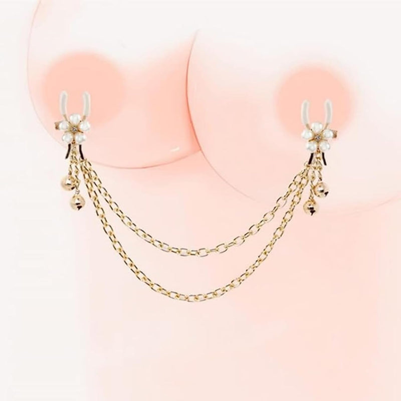 Adjustable Pressure Nipple Clips With Chain Nipple Clamps With Chain & Bells Nipple Clamps Sexual Pleasure Non Piercing Breast Clamps Toy
